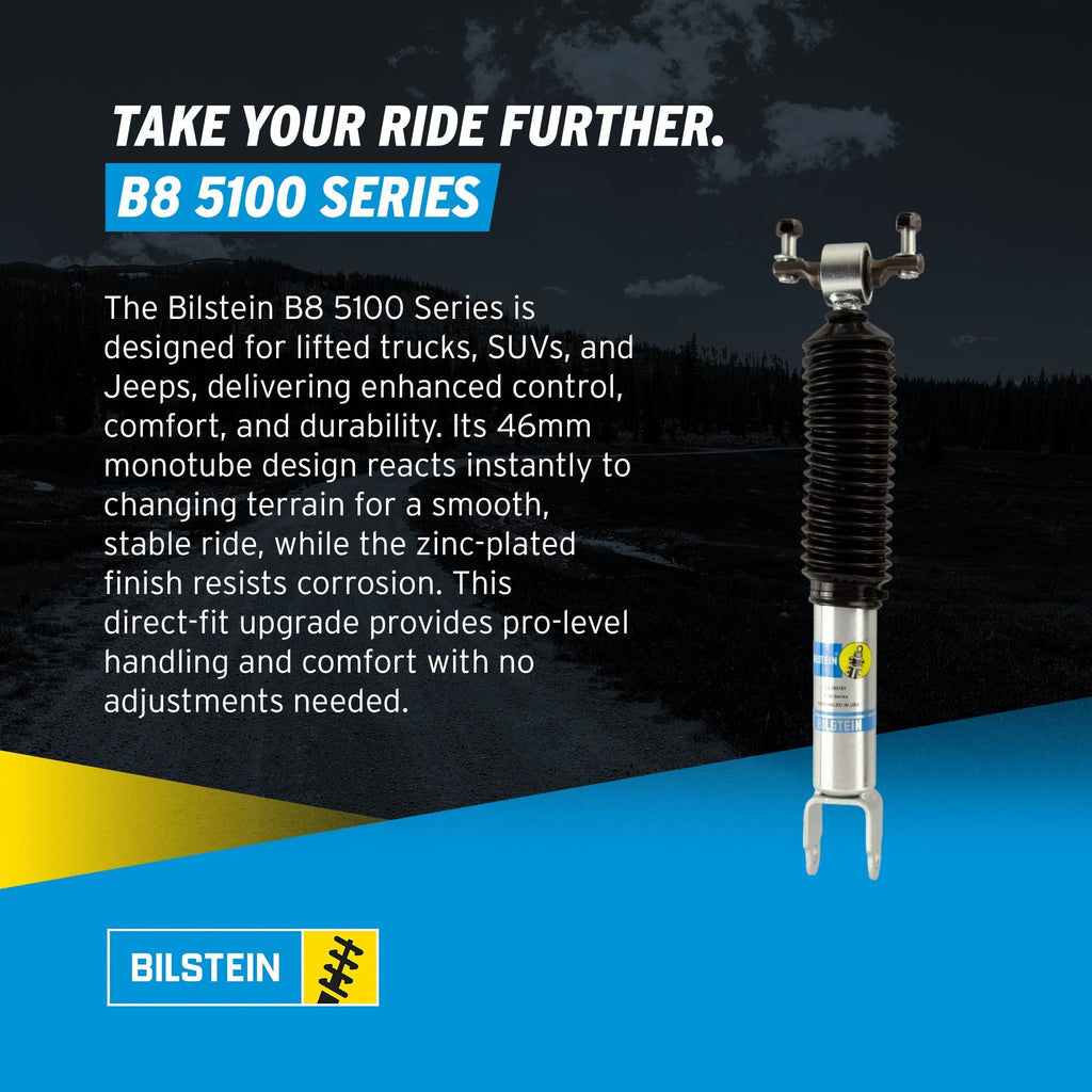 Bilstein Set of Front and Rear B8 5100 Series Shocks Compatible with 2011-2025 Silverado / Sierra 2500 / 3500 HD with 1.5 Front & 0-1 Rear Lift
