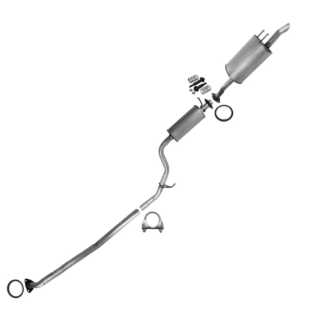 Northeastern Exhaust Intermediate Pipe, Resonator Assembly & Rear Muffler Fits 2012-2015 Honda Civic 1.8L (Sedan, CNG Only) - Direct-Fit | Stainless Steel System Kit