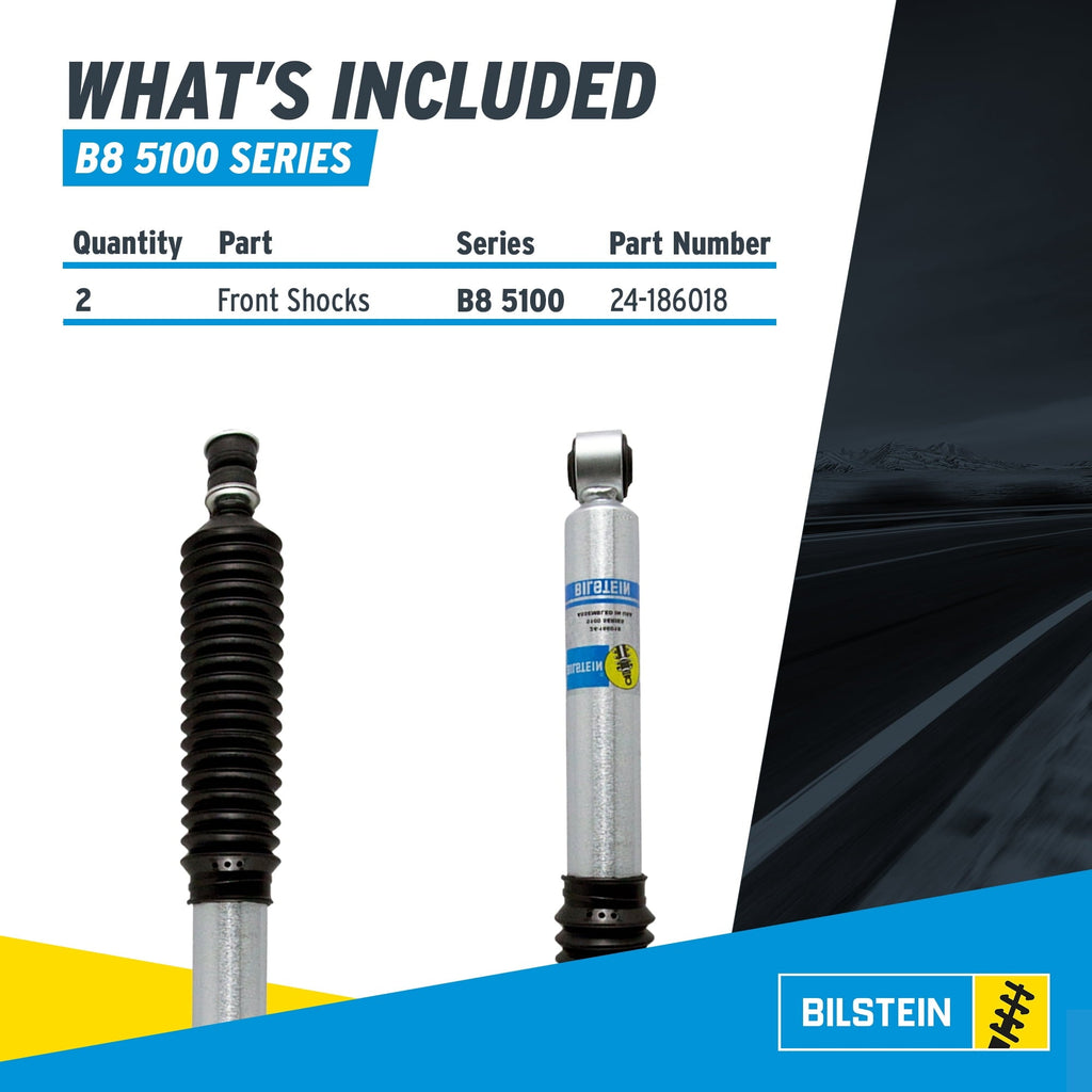 Bilstein Pair of Rear B8 5100 Series Shocks Compatible with 1999-2016 F250/F350 4WD with 0-1 Rear Lift