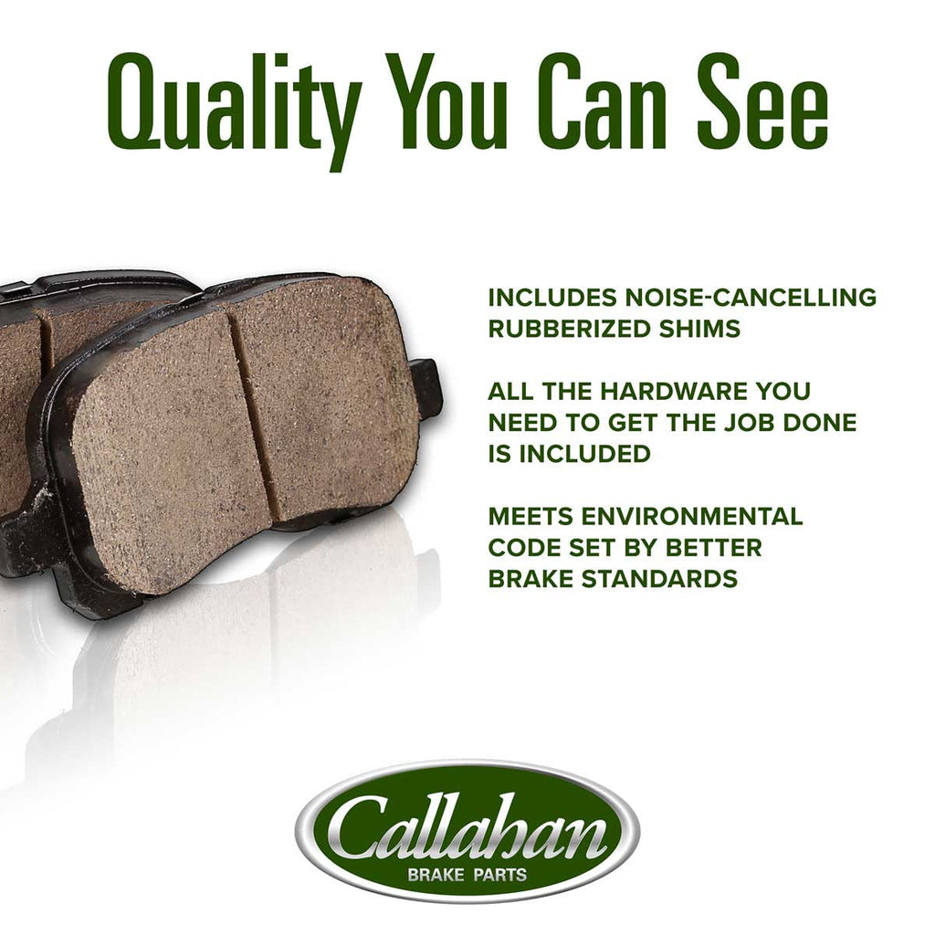 Callahan Brake Parts Brake Kit for MERCEDES-BENZ Select Models Front Replacement Brake Rotors with Ceramic Brake Pads EBYK036465