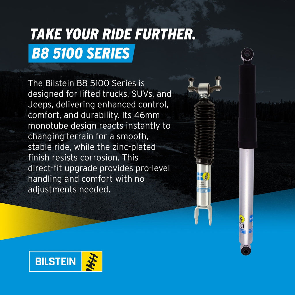 Bilstein Set of Front and Rear B8 5100 Series Shocks Compatible with 2011-2025 Silverado / Sierra 2500 / 3500 HD with 1.5 Front & 0-1 Rear Lift