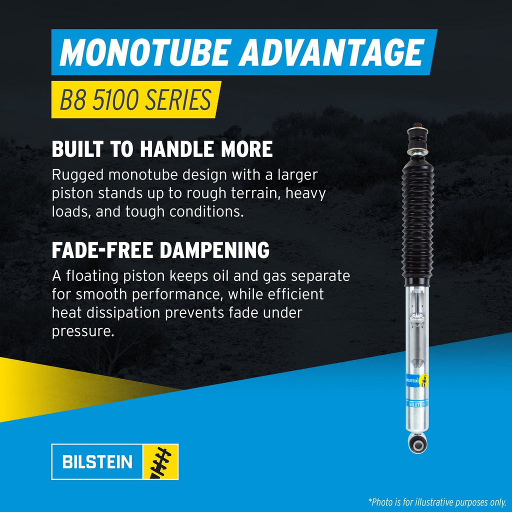 Bilstein Pair of Front B8 5100 Series Shocks Compatible with 2009-2018 RAM 1500 w/o Air Suspension | Provides 0-2.8 Front Lift
